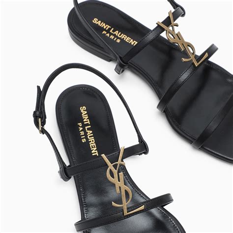 cassandra patent leather ysl sandals|YSL tribute flat sandals.